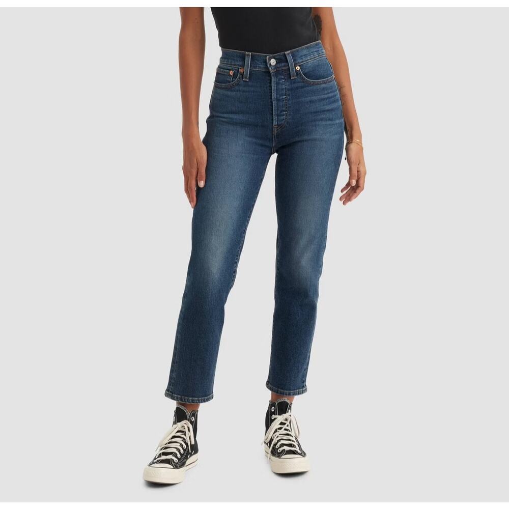 Levi's Wedgie High-Waist Cropped Straight Leg Jeans 30 x 28